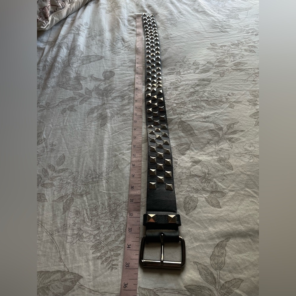 Streets Ahead Black and Silver Studded Belt - Picture 5 of 8